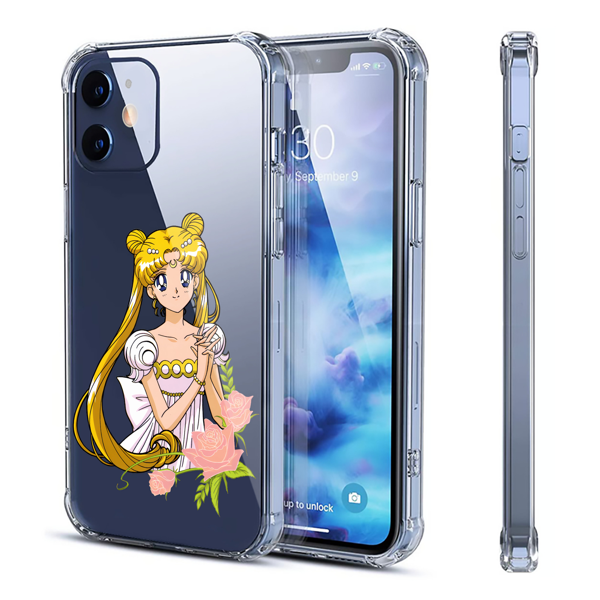 （画像用） 美少女戦士セーラームーン 愛野 美奈子 あいの みなこ Sailor Moon Aino Minako 【iPhone 12シリーズ対応】透明スマホケース（クリアソフトケース）